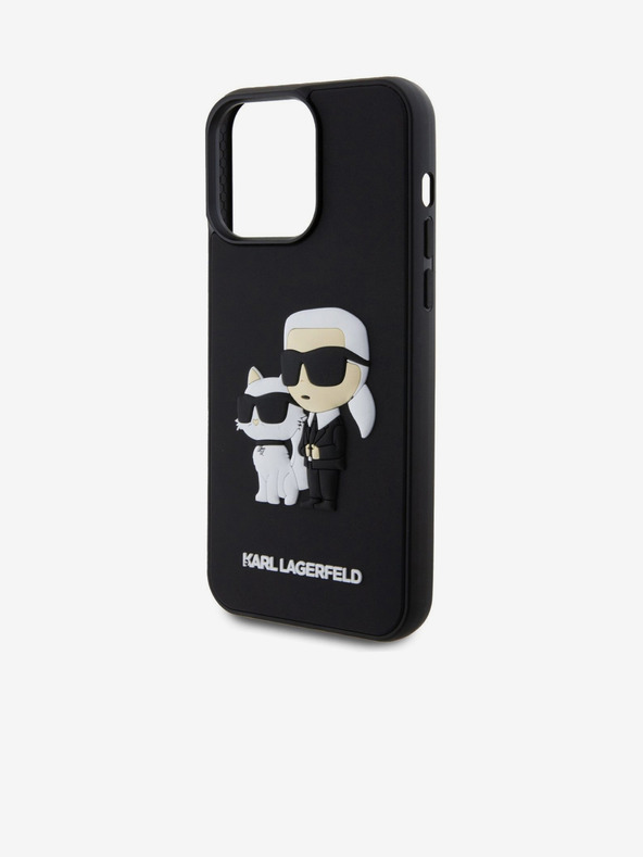 Karl Lagerfeld Πίσω κάλυμμα 3D καουτσούκ Karl and Choupette για iPhone 13 Pro Max Μαύρο Karl Lagerfeld
