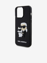 Karl Lagerfeld Πίσω κάλυμμα 3D καουτσούκ Karl and Choupette για iPhone 13 Pro Max Μαύρο Karl Lagerfeld