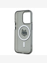 Karl Lagerfeld Karl Lagerfeld IML Choupette Head Μεταλλικό πλαίσιο MagSafe Back Cover για iPhone 15 Pro Μαύρο