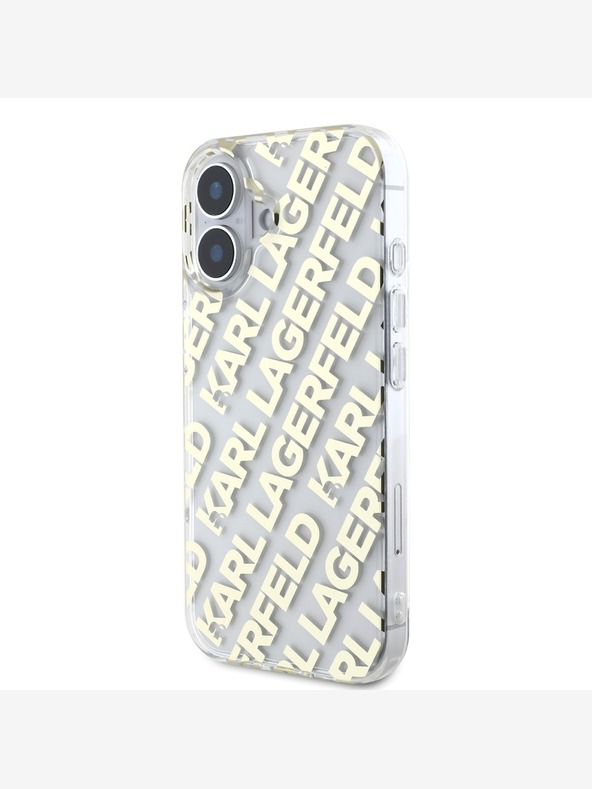 Karl Lagerfeld Karl Lagerfeld IML Electroplated Repeated Logo Back Cover για iPhone 16 Gold