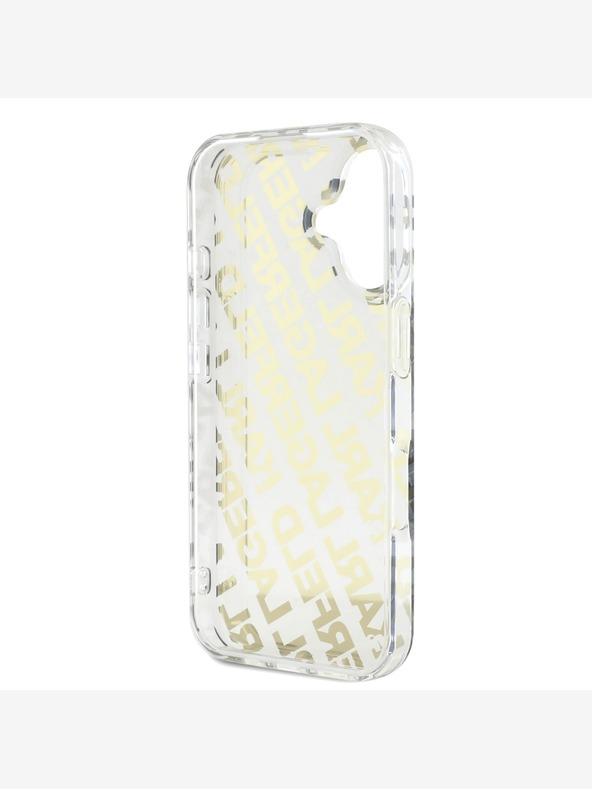 Karl Lagerfeld Karl Lagerfeld IML Electroplated Repeated Logo Back Cover για iPhone 16 Gold