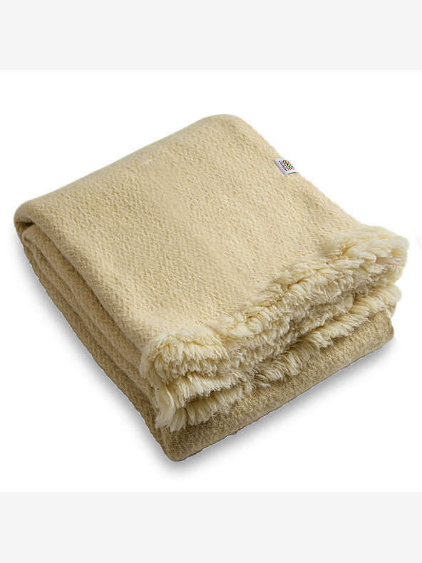 Balkanova Μαλλί ριχτάρι Karandila VII λευκό άβαφο