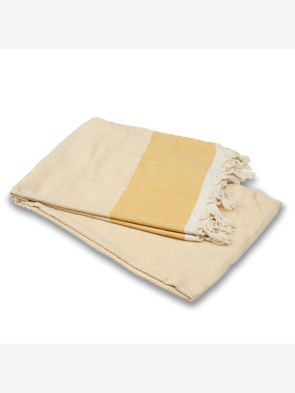 Balkanova Βαμβακερή ριχτή Nefes IV - κίτρινο μέλι