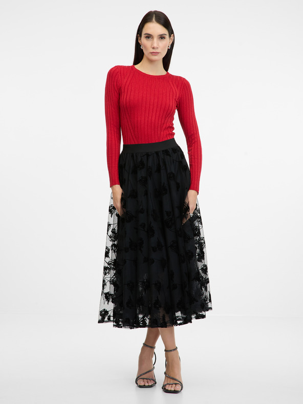 Orsay Κόκκινο γυναικείο μακρυμάνικο μπλουζάκι ORSAY