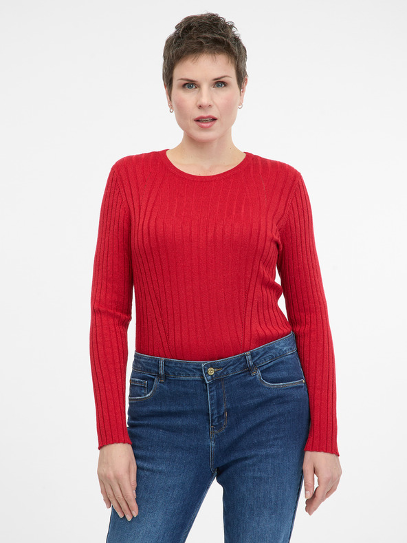 Orsay Κόκκινο γυναικείο μακρυμάνικο μπλουζάκι ORSAY