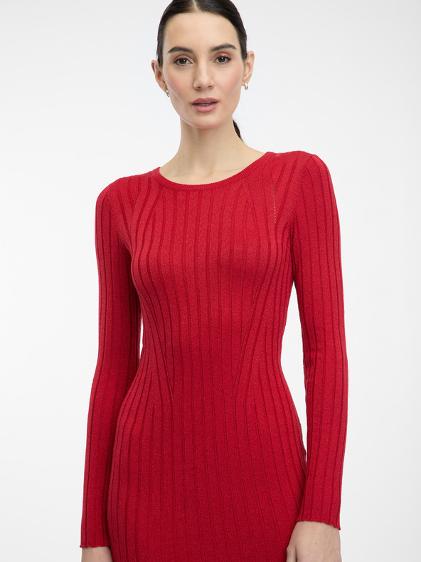 Orsay Κόκκινο γυναικείο μίντι φόρεμα ORSAY