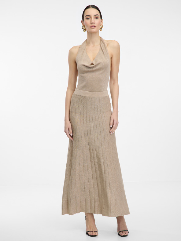 Orsay Χρυσή γυναικεία φούστα ORSAY