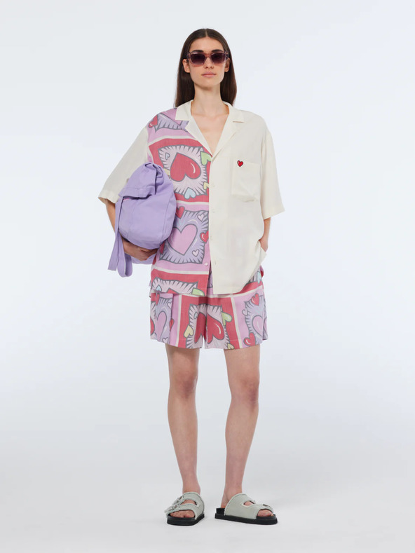 Scotch & Soda Scotch & Soda κόκκινο και κρεμ γυναικείο πουκάμισο με σχέδιο