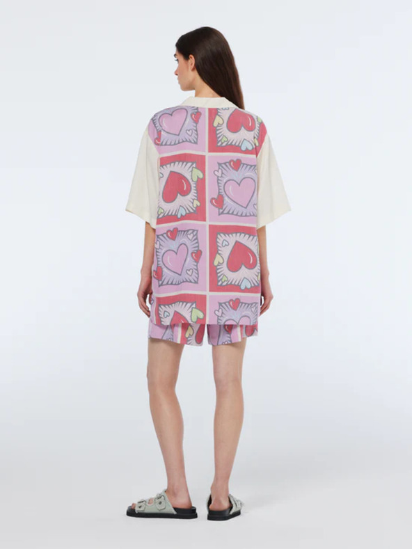 Scotch & Soda Scotch & Soda κόκκινο και κρεμ γυναικείο πουκάμισο με σχέδιο