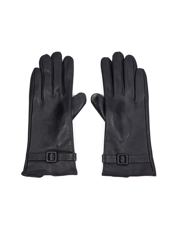 Orsay Μαύρα γυναικεία δερμάτινα γάντια ORSAY