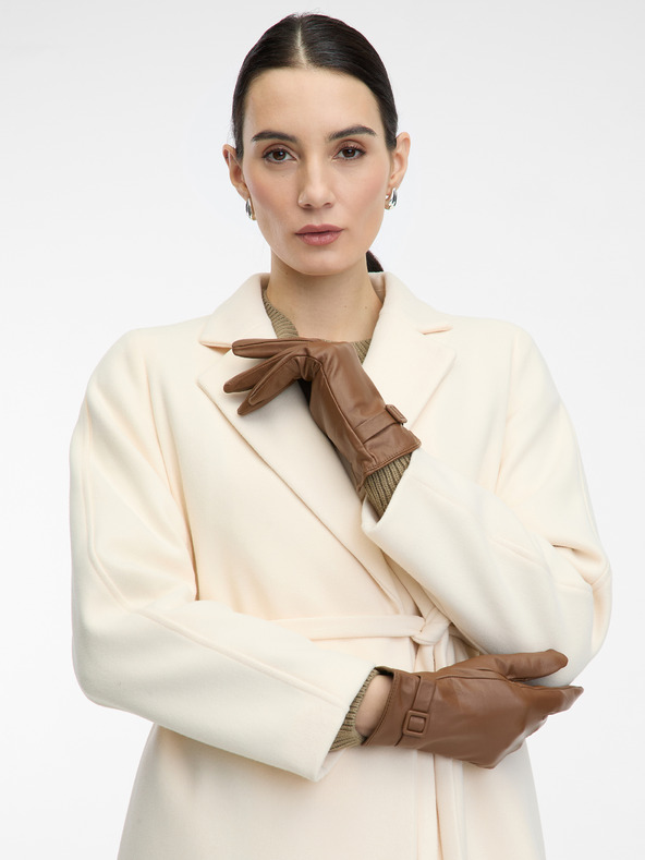 Orsay Καφέ γυναικεία γάντια ORSAY