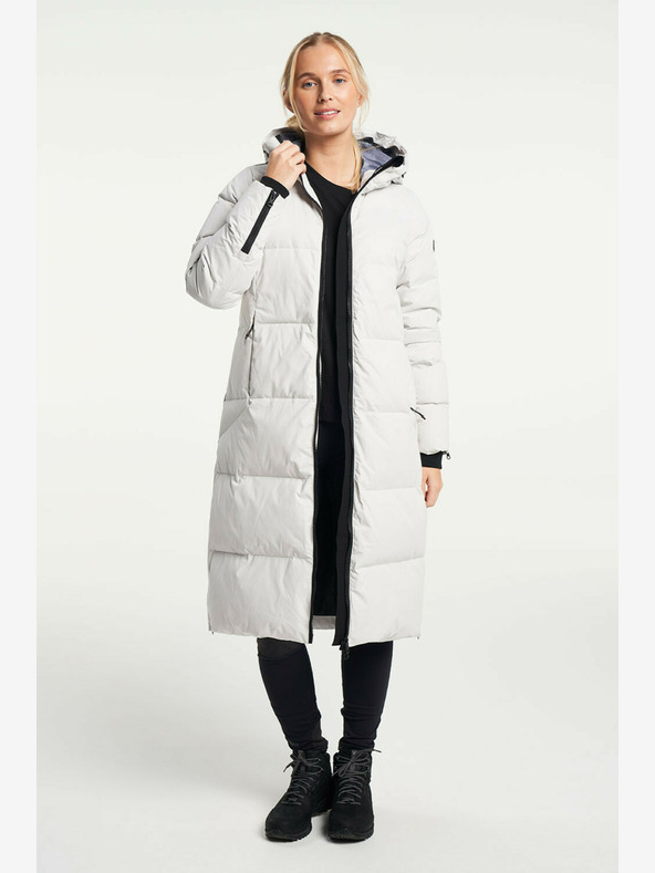 Tenson Γυναικείο χειμερινό παλτό lifestyle TENSON Shanna Down Coat W ανοιχτό γκρι