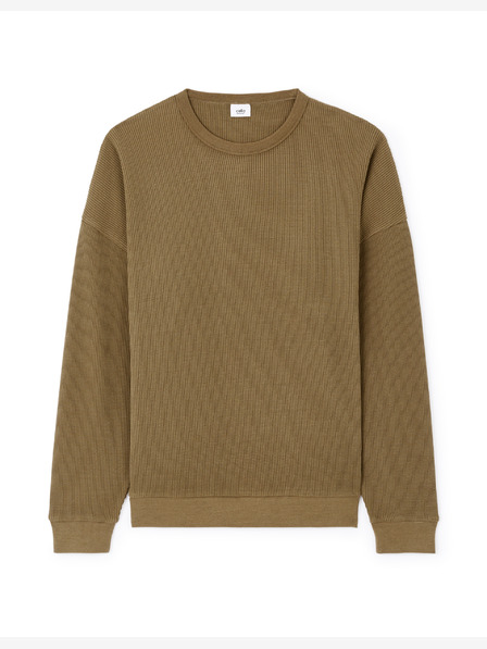 Celio Καφέ ανδρικό πουλόβερ Celio Lecrewwaff