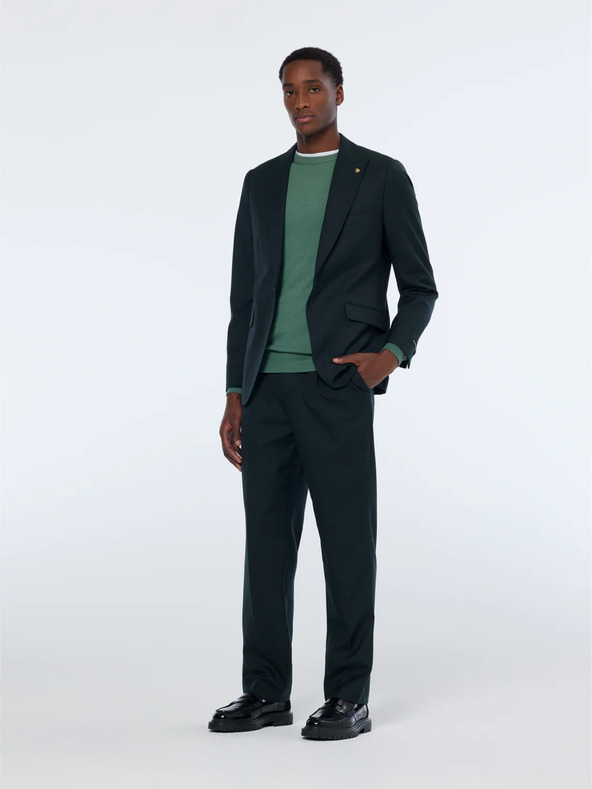 Scotch & Soda Ανδρικό σκούρο πράσινο μάλλινο σακάκι Scotch & Soda