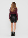 ONLY Μαύρη γυναικεία μίνι φούστα από δερματίνη ONLY Maiya