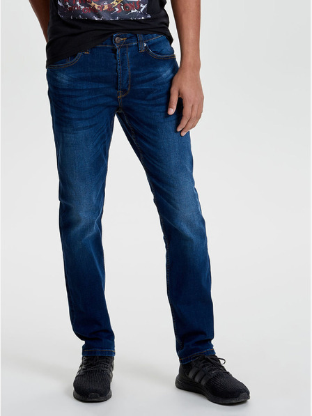 ONLY & SONS Μπλε τζιν με πλυμένο εφέ ONLY & SONS Weft
