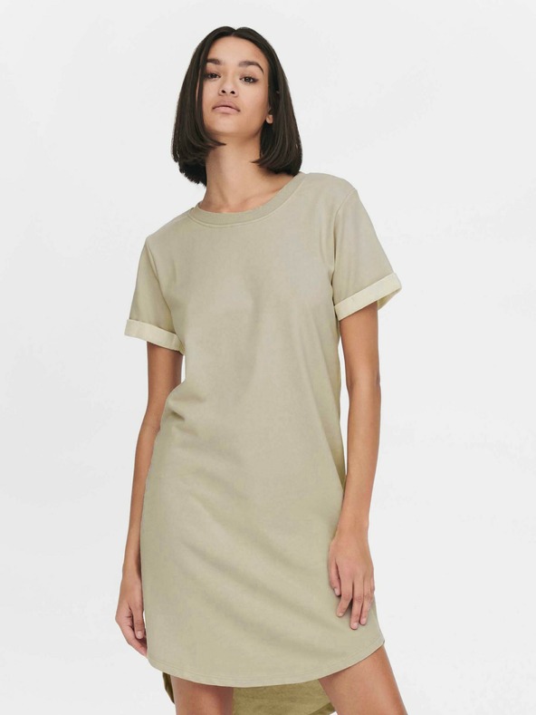 Jacqueline de Yong Μπεζ βασικό φόρεμα JDY Ivy