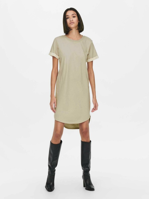 Jacqueline de Yong Μπεζ βασικό φόρεμα JDY Ivy