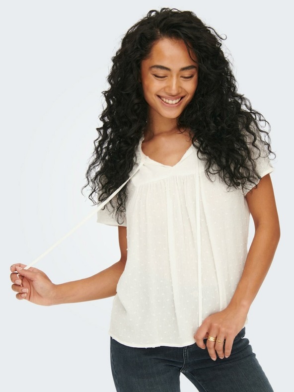 Jacqueline de Yong Μπλούζα με κρεμ μοτίβο JDY Lima