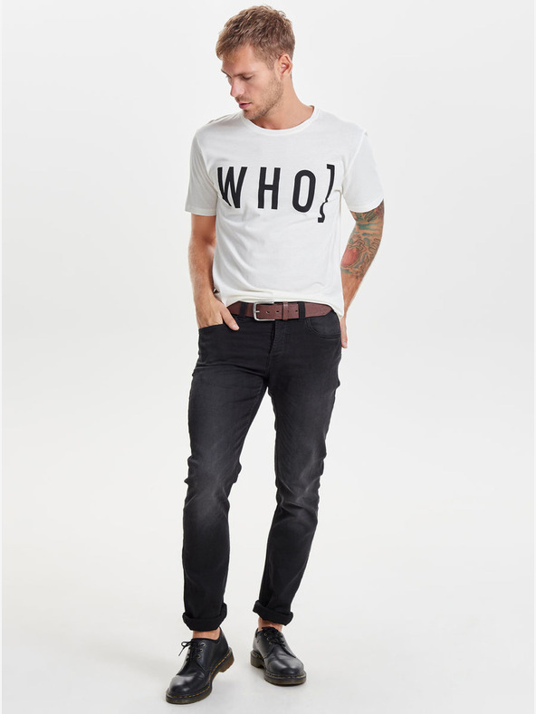 ONLY & SONS Μαύρο τζιν σε στενή γραμμή ONLY & SONS Loom