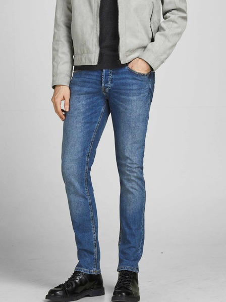 Jack & Jones Μπλε τζιν σε στενή γραμμή Jack & Jones Glenn