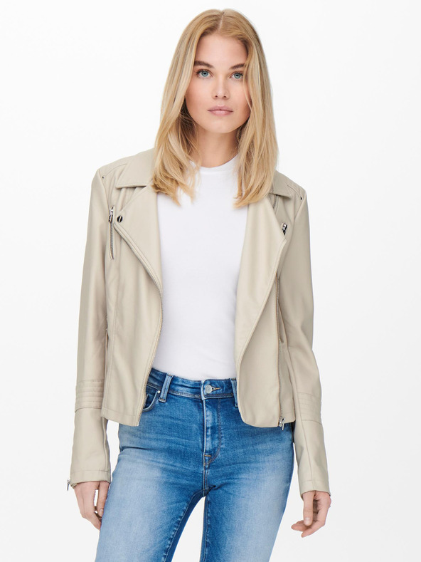 ONLY Κρεμ γυναικείο δερμάτινο Curvy ONLY Gemma