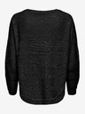 ONLY Μαύρο ελαφρύ πουλόβερ με ραβδώσεις ΜΟΝΟ χαβιάρι