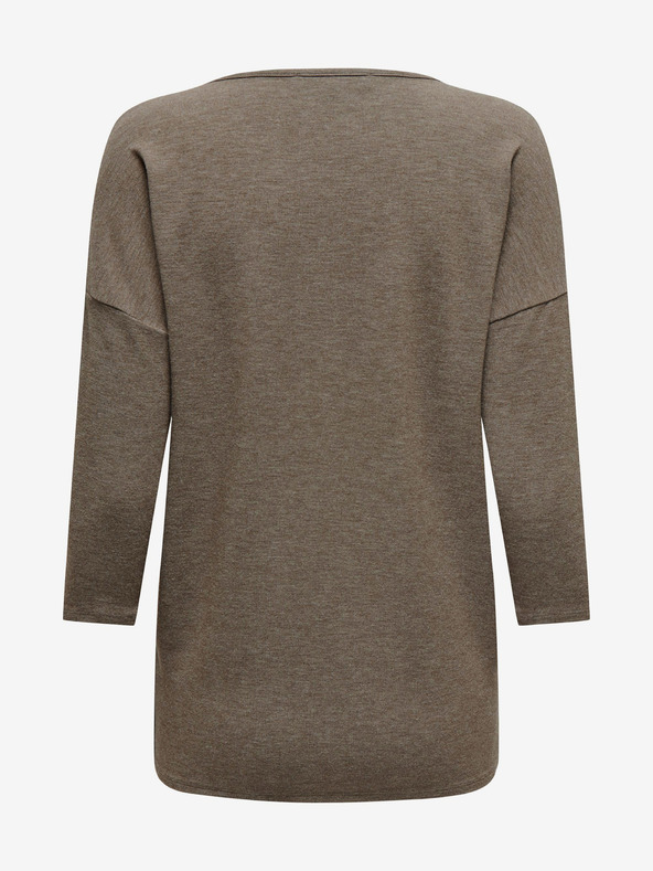 ONLY Καφέ γυναικείο ριγέ μπλουζάκι ONLY Glamour