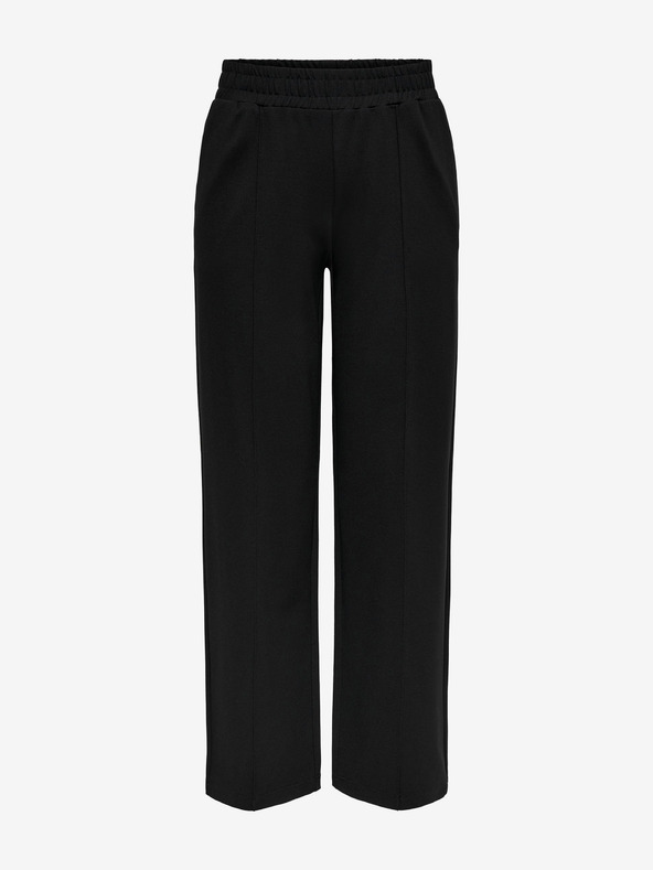 ONLY Μαύρο γυναικείο φαρδύ παντελόνι ONLY Pop