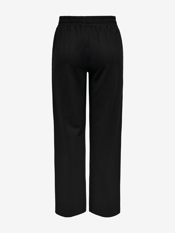 ONLY Μαύρο γυναικείο φαρδύ παντελόνι ONLY Pop