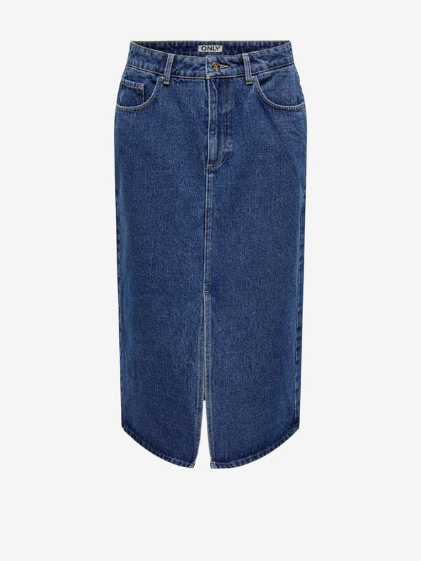 ONLY Μπλε γυναικεία φούστα μίντι από τζιν ΜΟΝΟ Bianca