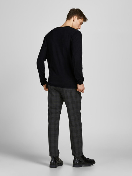 Jack & Jones Μαύρο ανδρικό βασικό πουλόβερ Jack & Jones Hill