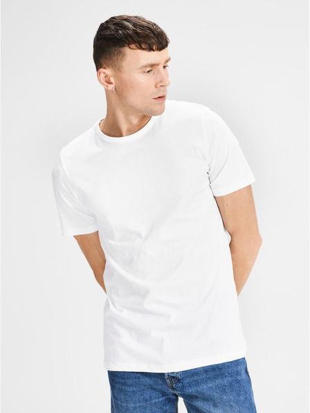 Jack & Jones Σετ από δύο λευκά ανδρικά κοντομάνικα μπλουζάκια Jack & Jones Basic