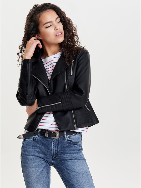 ONLY Μαύρα γυναικεία δερμάτινα Curvy ONLY Gemma