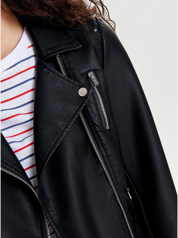 ONLY Μαύρα γυναικεία δερμάτινα Curvy ONLY Gemma