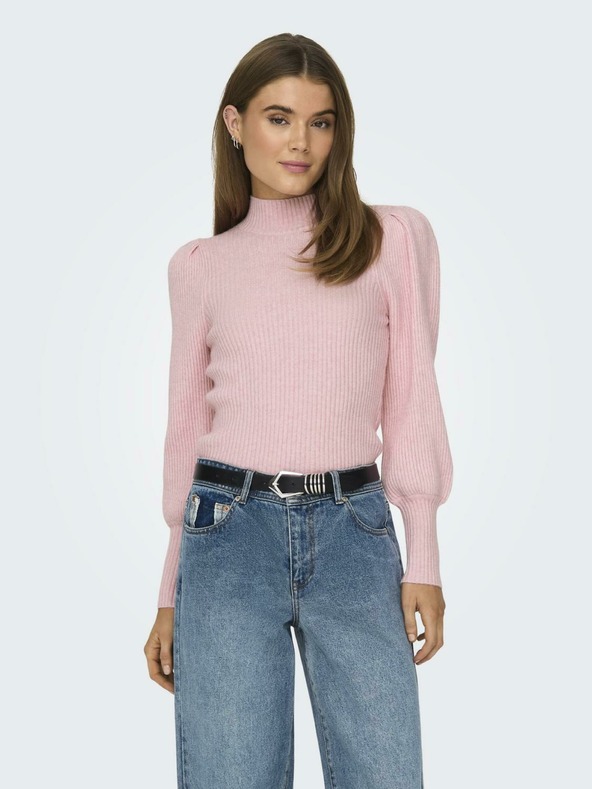 ONLY Ανοιχτό ροζ γυναικείο πουλόβερ ONLY Katia Sweater