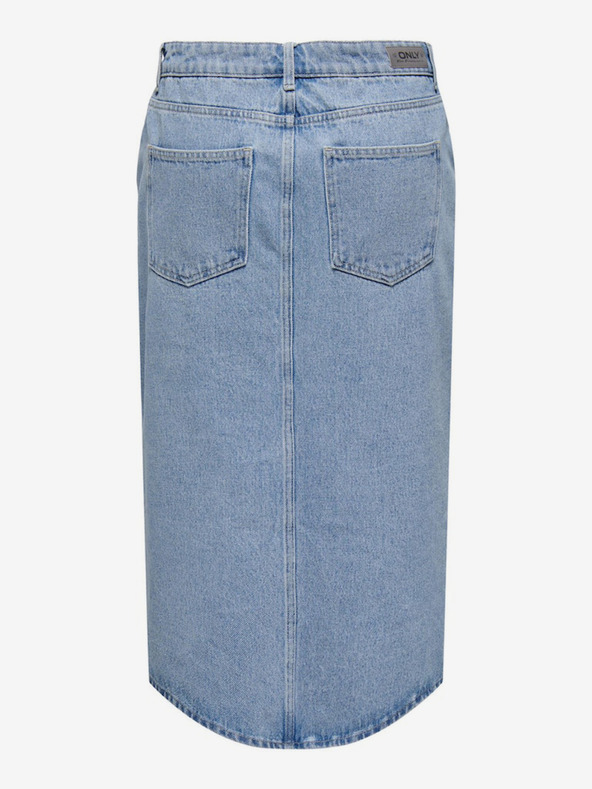 ONLY Γυναικεία τζιν φούστα μίντι ONLY Bianca ανοιχτό μπλε