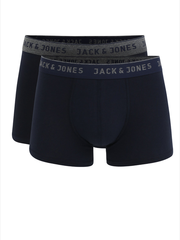 Jack & Jones Σετ από δύο σκούρα μπλε ανδρικά μποξεράκια Jack & Jones Vincent