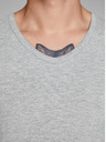 Jack & Jones Ανοιχτό γκρι ριγέ μπλουζάκι Jack & Jones Basic T-shirt