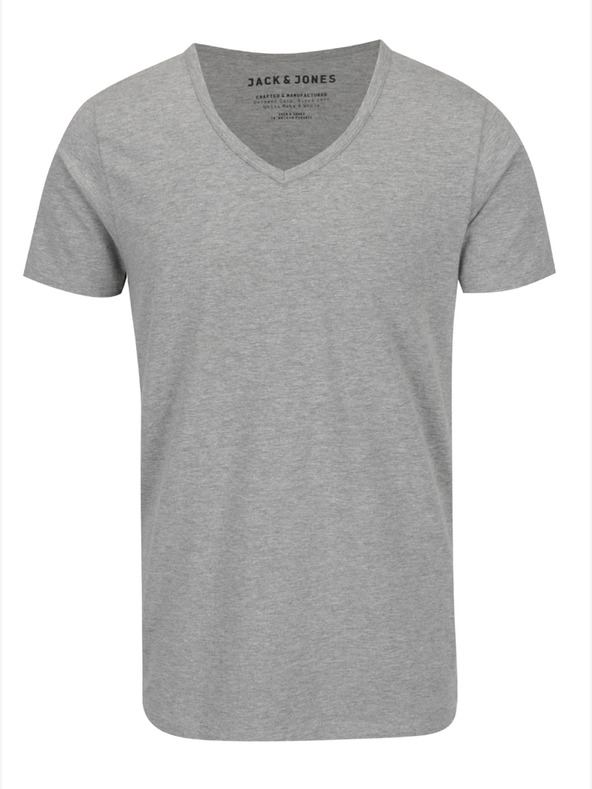 Jack & Jones Ανοιχτό γκρι ριγέ μπλουζάκι Jack & Jones Basic T-shirt