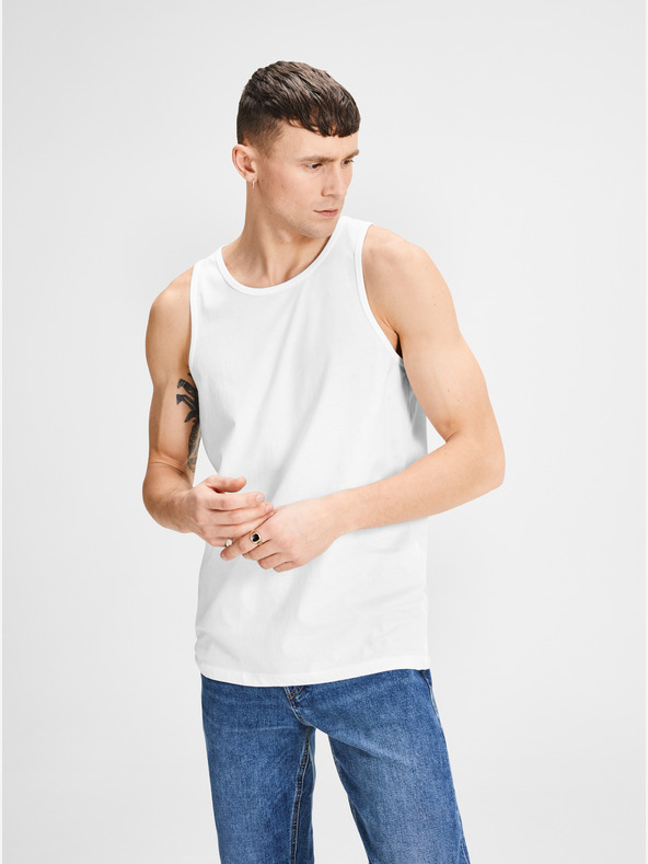 Jack & Jones Σετ δύο λευκών βασικών μπλουζών Jack & Jones