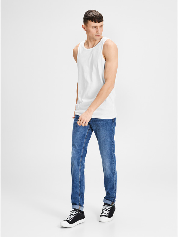 Jack & Jones Σετ δύο λευκών βασικών μπλουζών Jack & Jones
