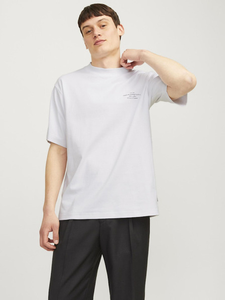 Jack & Jones Λευκό Jack & Jones ανδρικό φούτερ με κουκούλα