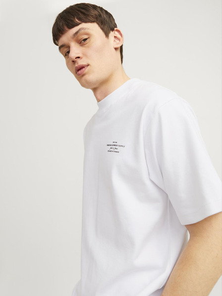 Jack & Jones Λευκό Jack & Jones ανδρικό φούτερ με κουκούλα