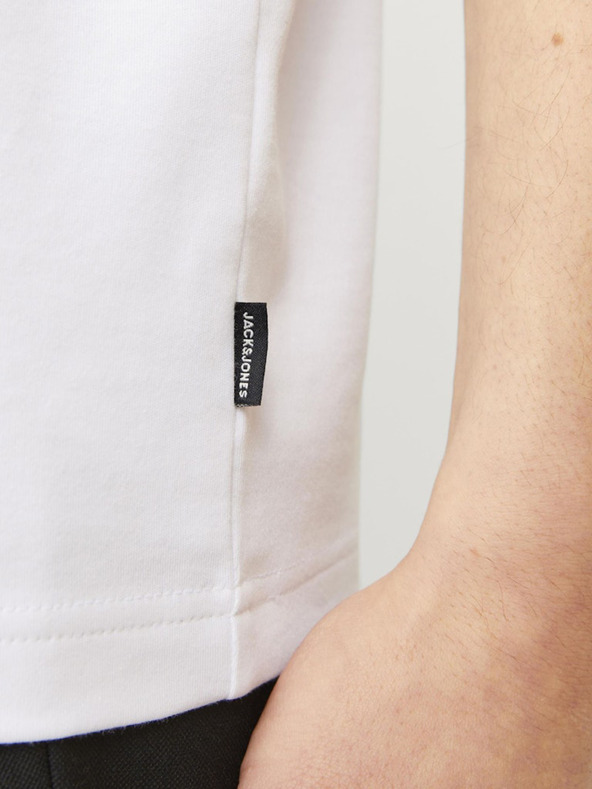 Jack & Jones Λευκό Jack & Jones ανδρικό φούτερ με κουκούλα