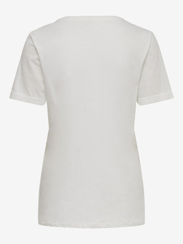 ONLY Λευκό γυναικείο μπλουζάκι ONLY Kita