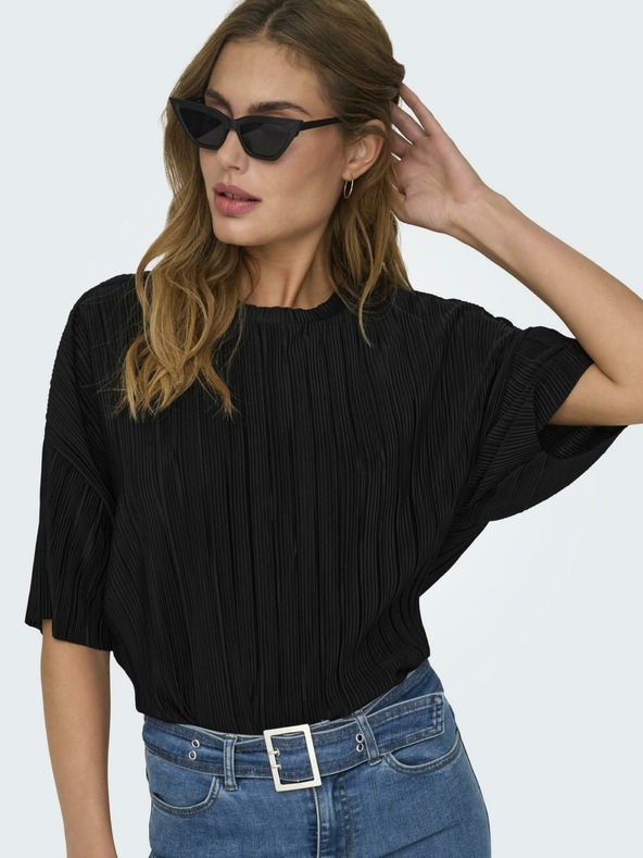 ONLY Μαύρο γυναικείο μπλουζάκι ONLY Ravenna