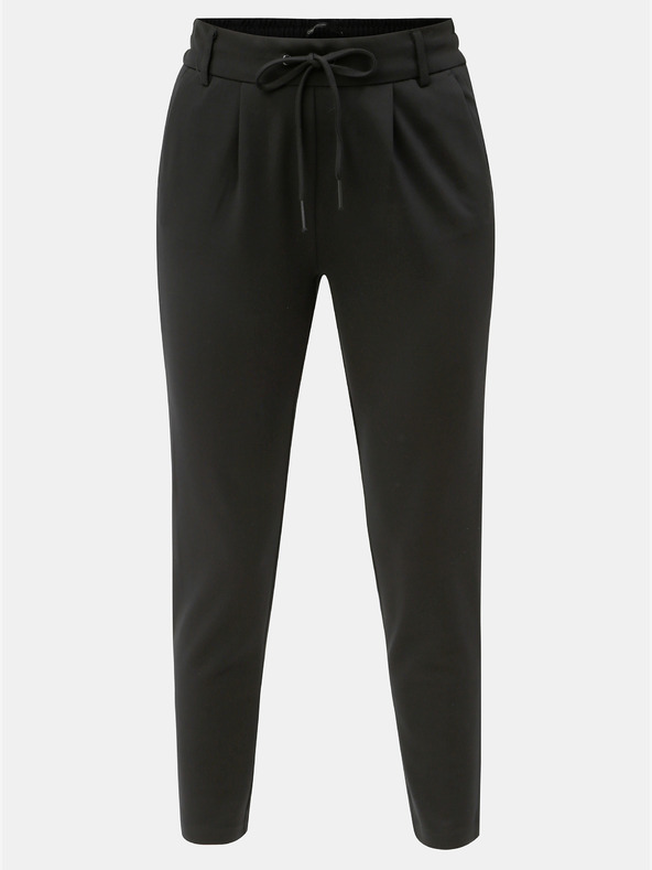 ONLY Μαύρο ψηλόμεσο κρουαζέ παντελόνι ONLY Poptrash