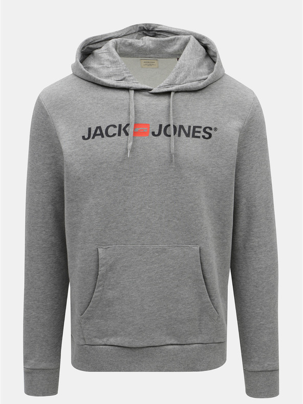 Jack & Jones Grey brindle printed hoodie Jack & Jones