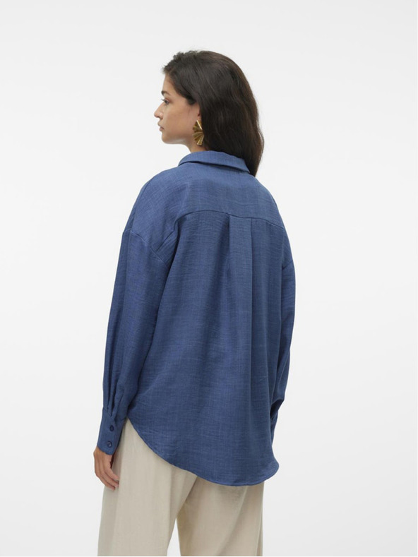 Vero Moda Μπλε γυναικείο πουκάμισο Vero Moda Melaney
